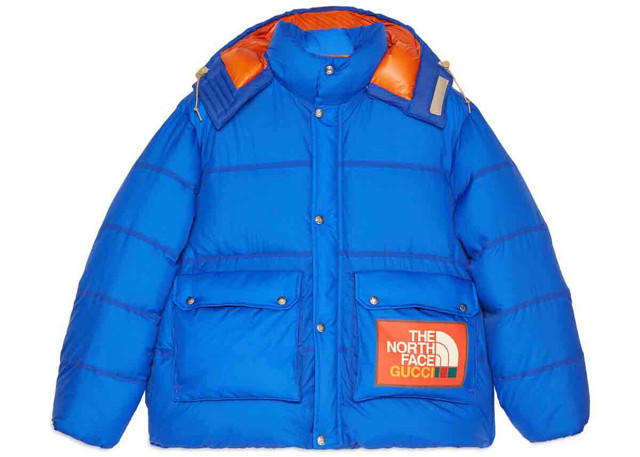 Puff dzsekik Gucci The North Face x Padded Jacket Blue Kék | 663735 XAACY 4316