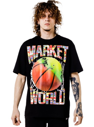 Póló MARKET The Games Bring Us Together T-shirt(B-Ball) Fekete | 399000639/0001