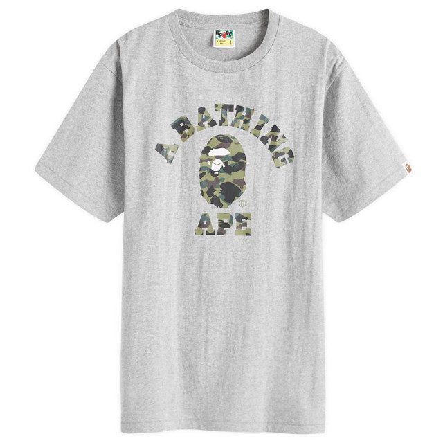 Póló BAPE A Bathing Ape 1st Camo College T-Shirt Szürke | 001TEK301008M-GRY