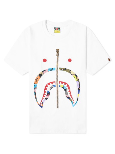 Póló BAPE Multi Camo Shark T-Shirt Fehér | 001TEJ802075L-WHT