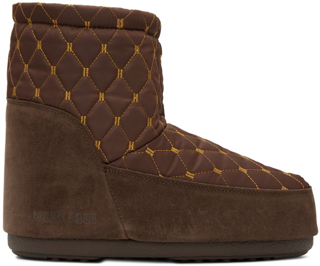 Sneakerek és cipők Moon Boot Icon Low Nolace Quilted Boots "Brown" Barna | 14094800