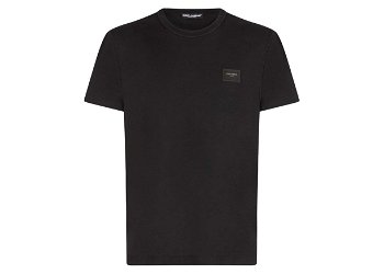 Dolce & Gabbana Cotton Branded Plate T-shirt Black G8KJ9TFU7EQN0000