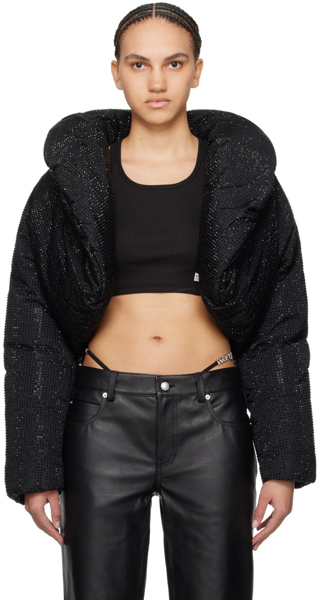 Dzsekik Alexander Wang Hotfix Down Jacket Fekete | 1WC1242515