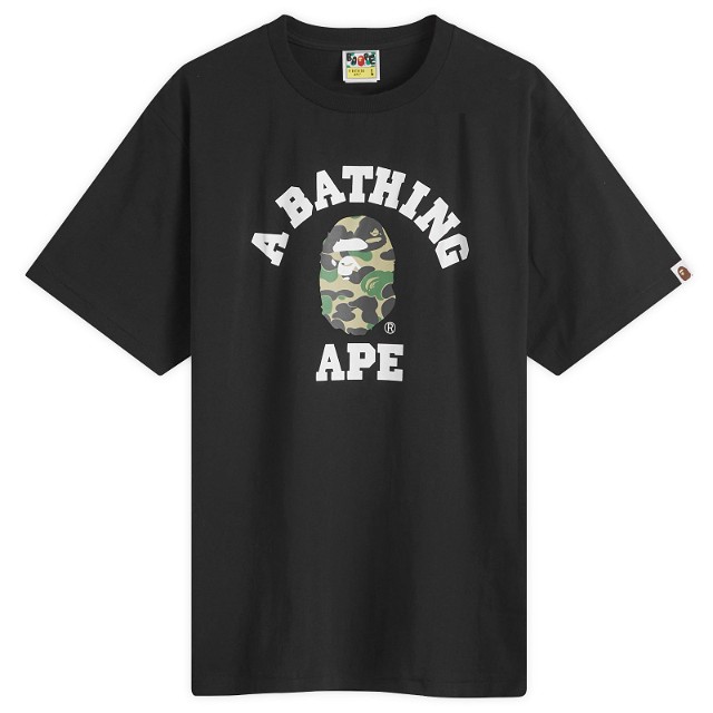 Póló BAPE A Bathing Ape ABC Camo College T-Shirt Fekete | 001TEK301005M-BKG