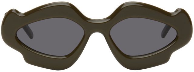 Napszemüveg Loewe Khaki Flame Sunglasses Fekete | LW40109U@5296A