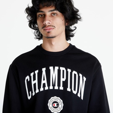 Sweatshirt Champion Men's hoodie Crewneck Sweatshirt Black Fekete | 219839 CHA KK001, 2