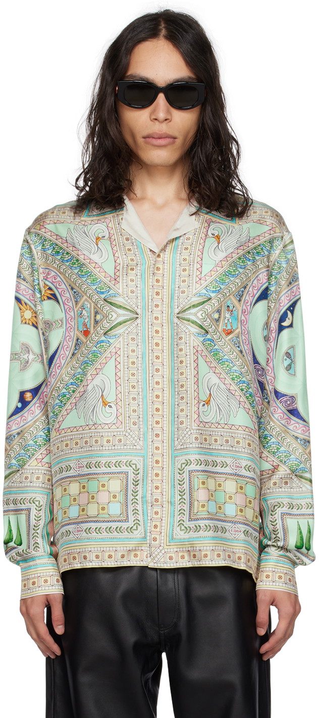 Ing Casablanca Printed Shirt Többszínű | MF23-SH-006-03 SILK TWILL LE LAB