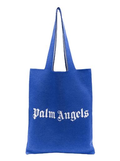 Vászontáskák Palm Angels PA Knit Shopper Bag Sötétkék | PMNA061S22KNI0014601