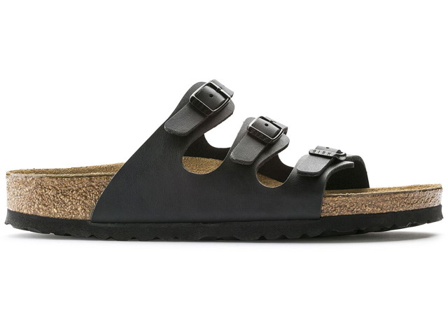 Sneakerek és cipők Birkenstock Florida Soft Footbed Birko-Flor Black Fekete | 53011/53013