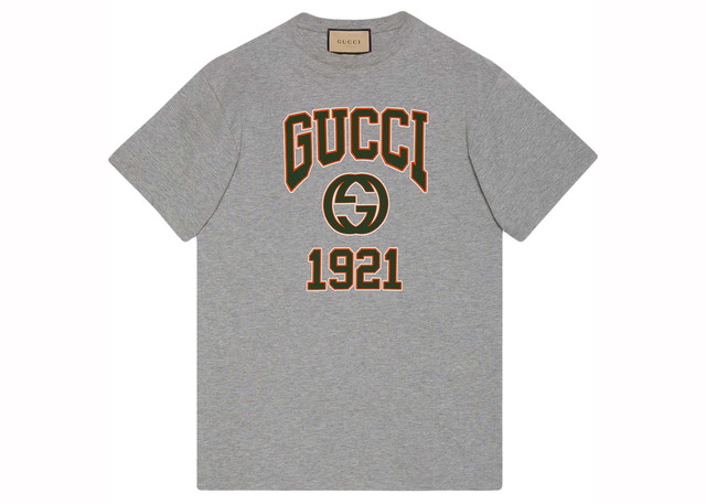 Póló Gucci Logo Print T-shirt Gray Szürke | 771758 XJGA5