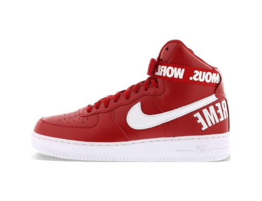 Sneakerek és cipők Nike Air Force 1 High Supreme World Famous Red 
Piros | 698696-610