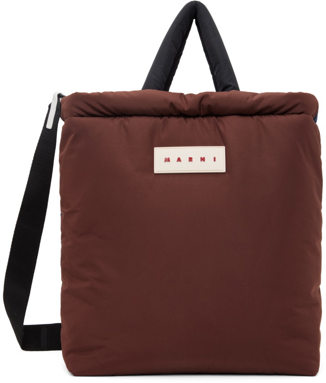 Vászontáskák Marni Puff Tote Bag Burgundia | SHMP0105U3 P6460