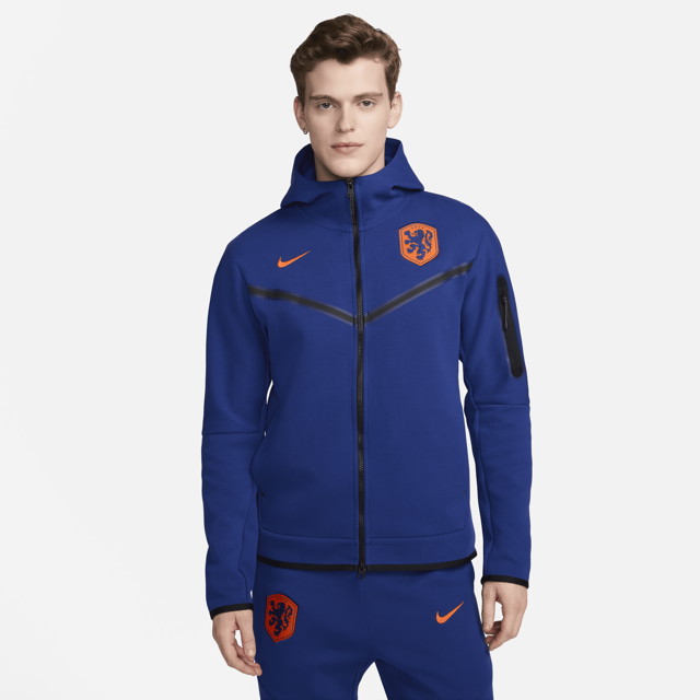 Sweatshirt Nike Netherlands Tech Fleece Windrunner Sötétkék | FJ8158-455