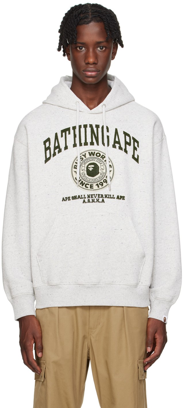 Sweatshirt BAPE College Hoodie Szürke | 001PPJ801057I, 0
