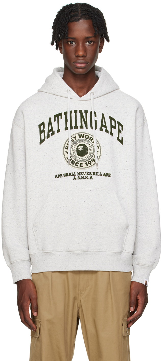 Sweatshirt BAPE College Hoodie Szürke | 001PPJ801057I