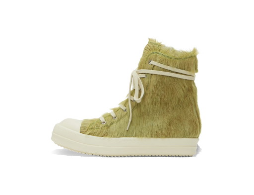 Sneakerek és cipők Rick Owens Fur Low Leather "Green" Zöld | RR02C7890 LHL