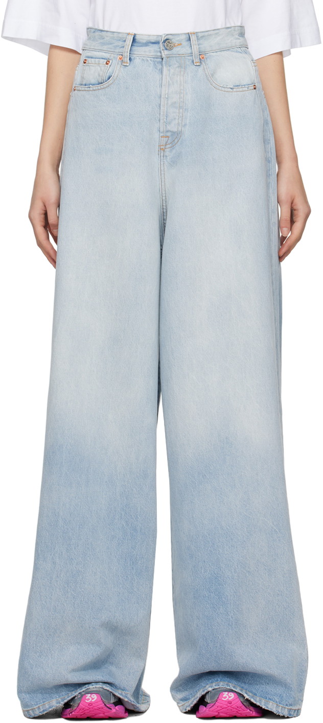 Farmer VETEMENTS Destroyed Jeans Kék | UE64PA130N