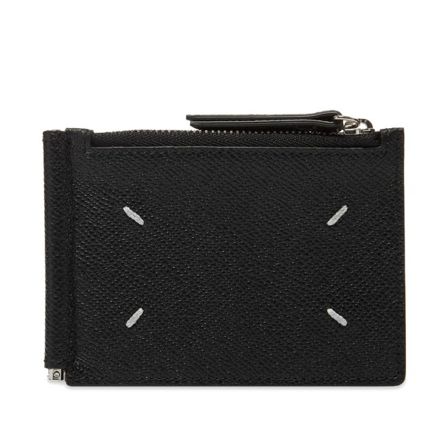 Pénztárca Maison Margiela Grained Leather Money Clip Wallet Fekete | SA1UI0018-P4745-T8013