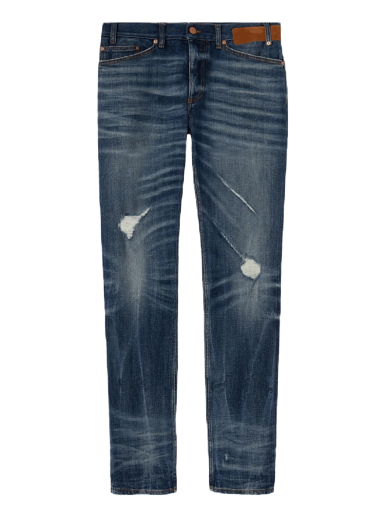 Farmer Palm Angels Slim 5 Pockets Denim Jeans Sötétkék | PMYA027S22DEN0014560