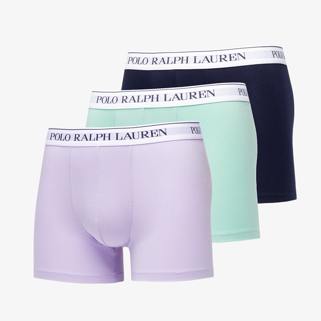 Boxerek Polo by Ralph Lauren Stretch Cotton Boxer Brief 3-Pack Seam Foam/ Dark Navy/ Lavender Többszínű | 714830300051