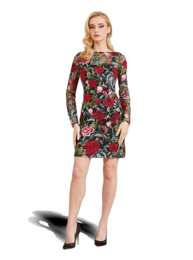 Ruha GUESS Marciano Floral Embroidery Mini Dress Többszínű | 3BGK0O6198A