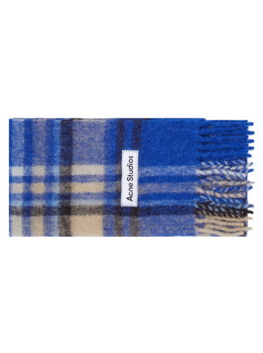 Sálak és kendők Acne Studios Vally Tartan New Scarf Kék | CA0293-CZ6