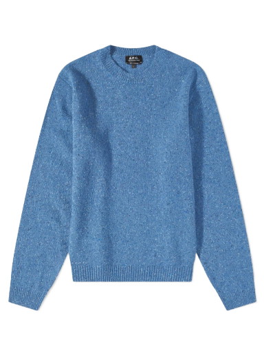 Pulóver A.P.C. Chandler Donegal Crew Knit Kék | WOAOX-H23157-IAA