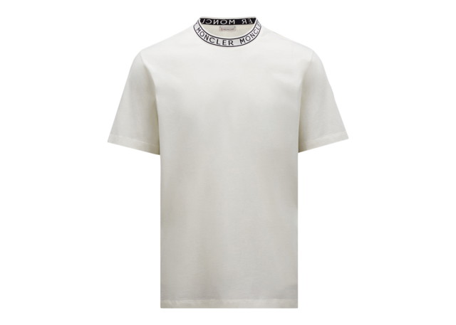 Póló Moncler Logo Collar T-Shirt Off White Fehér | I10918C000128390T032