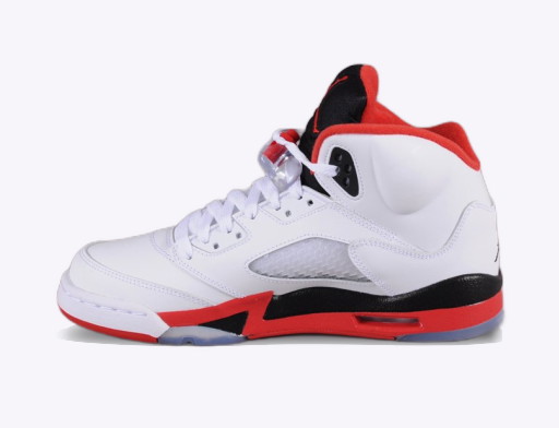 Sneakerek és cipők Jordan Air Jordan 5 Retro ''Fire Red Black Tongue'' 2013 GS Fehér | 440888 120