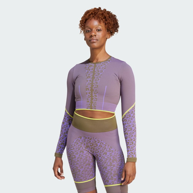 Crop topok adidas Originals by Stella McCartney TrueStrength Seamless Yoga Orgona | HY1127