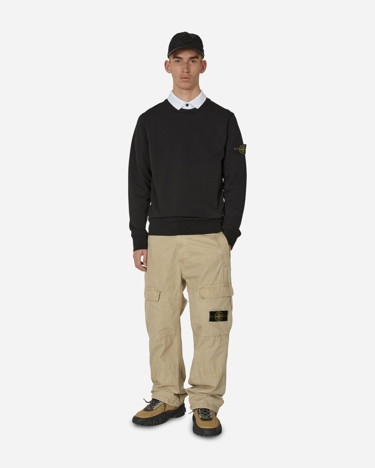 Sweatshirt Stone Island Garment Dyed Crewneck Sweatshirt Fekete | 801563051 A0029, 4