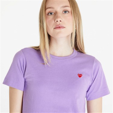 Póló Comme des Garçons PLAY Heart Logo Short Sleeve Tee Orgona | AZT313 Lavender, 3