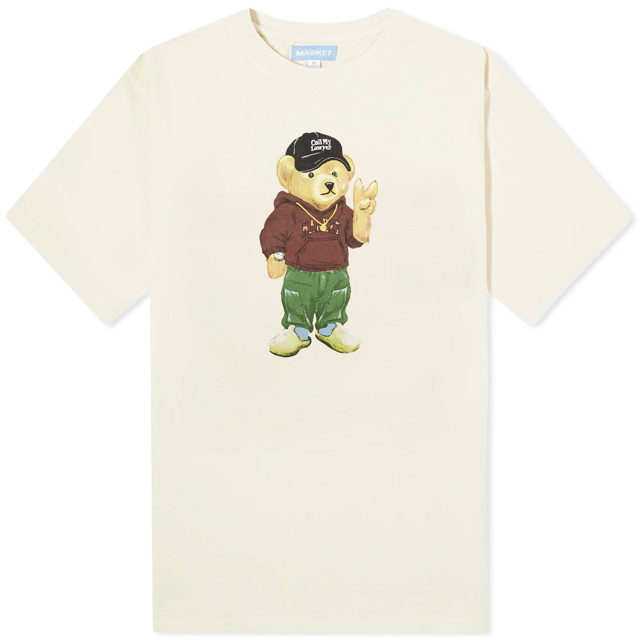 Póló MARKET Peace Bear T-Shirt Bézs | 399002004-ECR