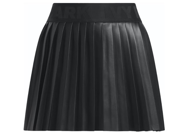 Szoknya adidas x IVY PARK adidas Ivy Park Leather Pleated Mini Skirt Fekete | IN8667