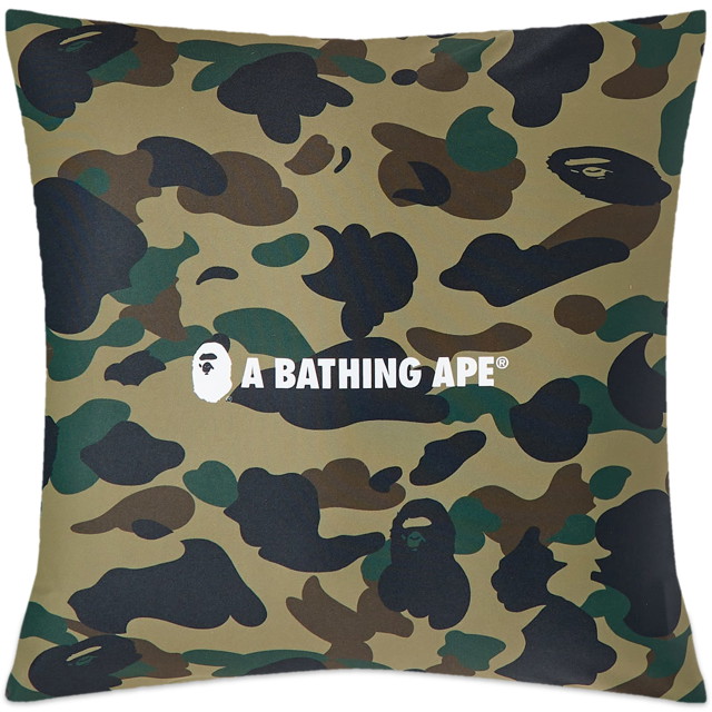 Lakberendezés BAPE A Bathing Ape 1St Camo Square Fluffy Beads Cus Zöld | 001HOJ301012M-GRN