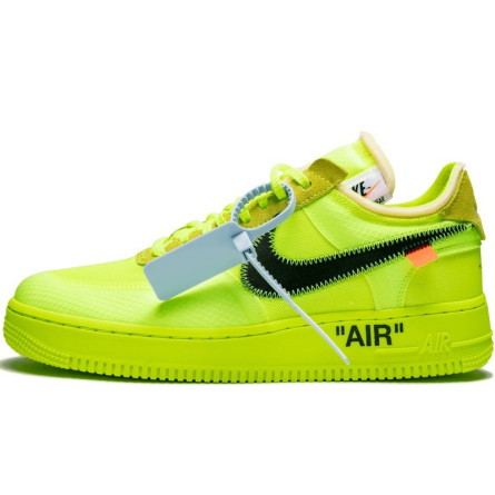 Sneakerek és cipők Nike Off White x Air Force 1 Low "Volt" Zöld | AO4606-700-36.5