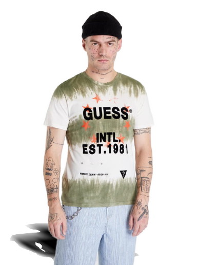 Póló GUESS Tie Dye T-Shirt Zöld | M2BI65KBDK4-F82S