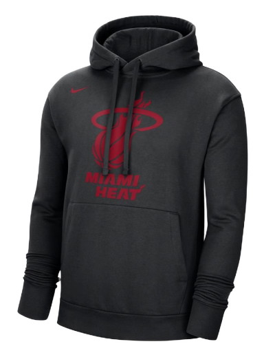 Sweatshirt Nike NBA Miami Heat Essential Fleece Pullover Hoodie Fekete | DR9414-010