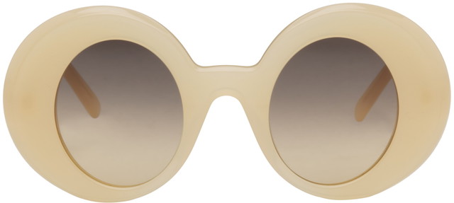 Napszemüveg Loewe Beige Round Sunglasses Bézs | LW40089I