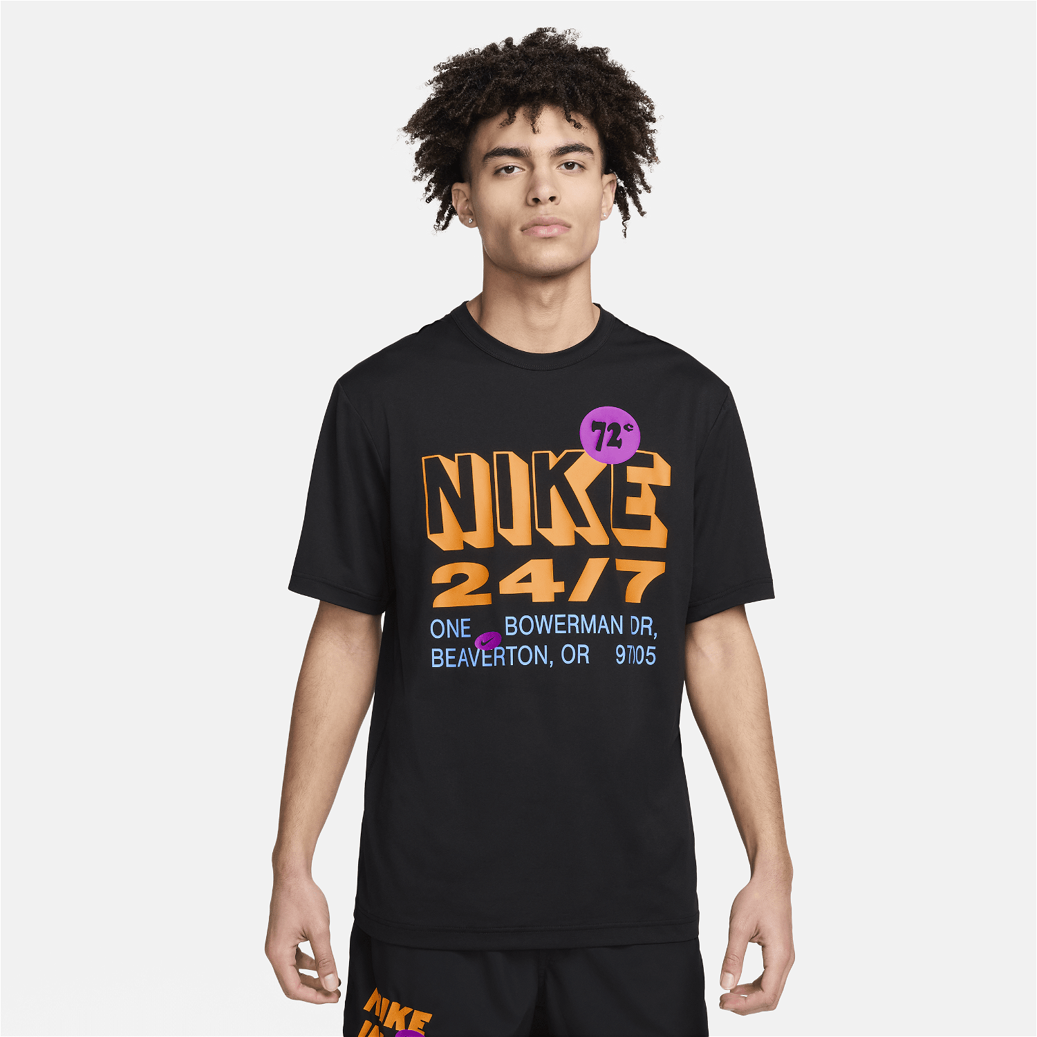 Póló Nike Pánské fitness tričko Hyverse Dri-FIT UV s krátkým rukávem - Černá Fekete | FN3988-010, 0