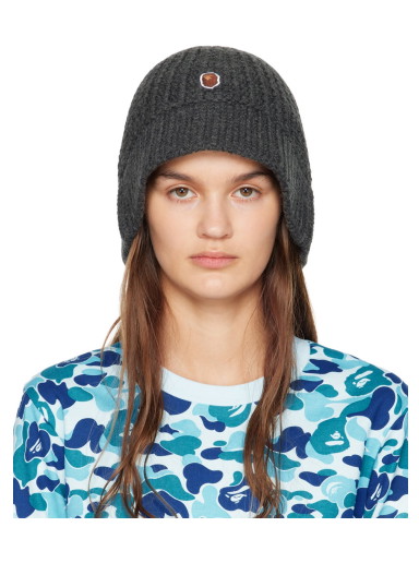 Beanie sapkák BAPE Ape Head One Point Benie Szürke | 001HTJ802002L