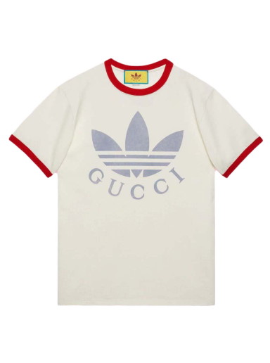 Póló Gucci adidas x Cotton Jersey T-Shirt Fehér | 702612 XJEB1 9095
