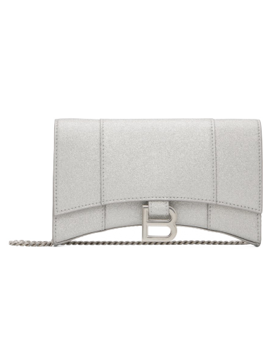 Kézitáskák Balenciaga XS Hourglass Wallet Bag Szürke | 714123 210I7
