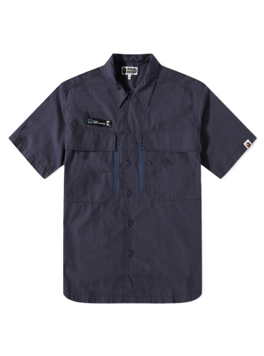 Ing BAPE Big Pocket Shirt Navy Fekete | 001SRJ301004M-NVY
