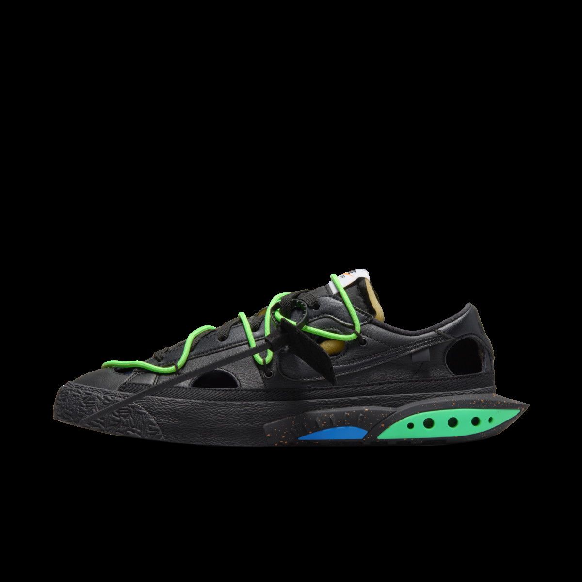 Sneakerek és cipők Nike Off-White x Blazer Low "Electro Green" Fekete | DH7863-001, 0