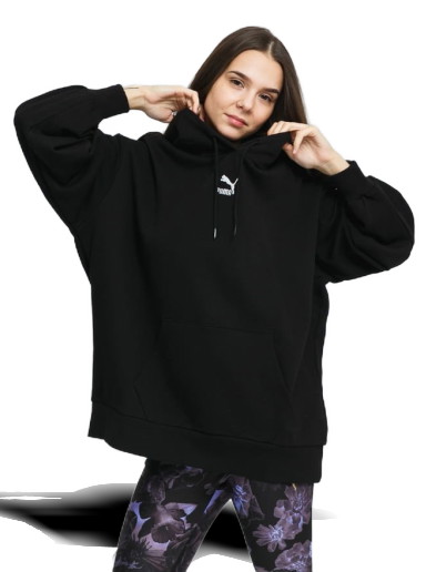 Sweatshirt Puma Classics Oversized Hoodie Fekete | 530412 01