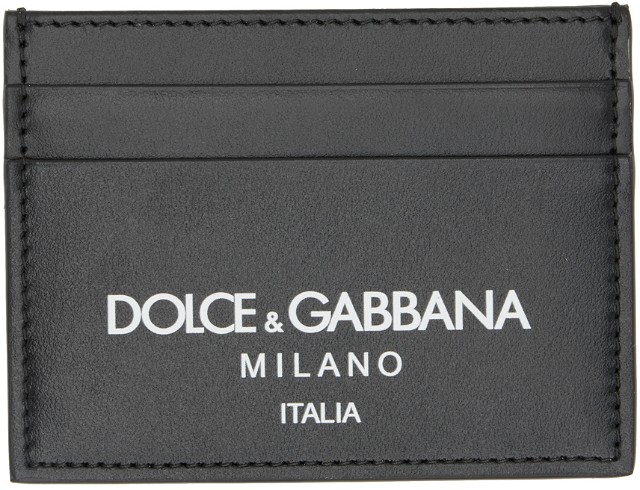 Pénztárca Dolce & Gabbana Black Logo Card Holder Fekete | BP0330AN244