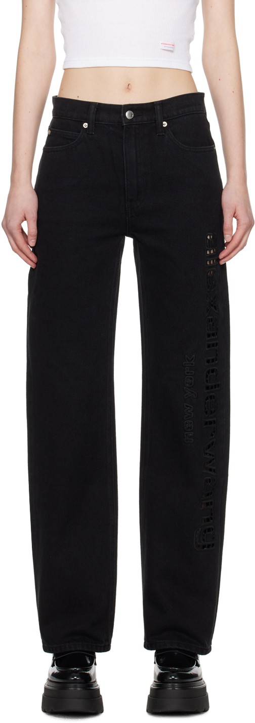 Farmer Alexander Wang EZ Jeans Fekete | 4DC1244245