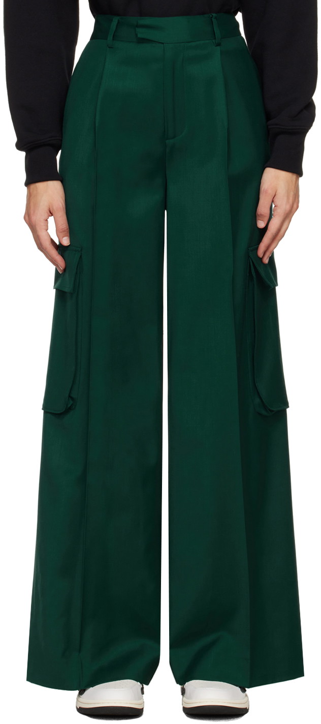 Nadrág AMIRI Pleated Trousers Zöld | PS24WPF008