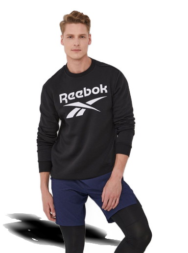 Sweatshirt Reebok Identity Fleece Crew Sweatshirt Fekete | GR1654